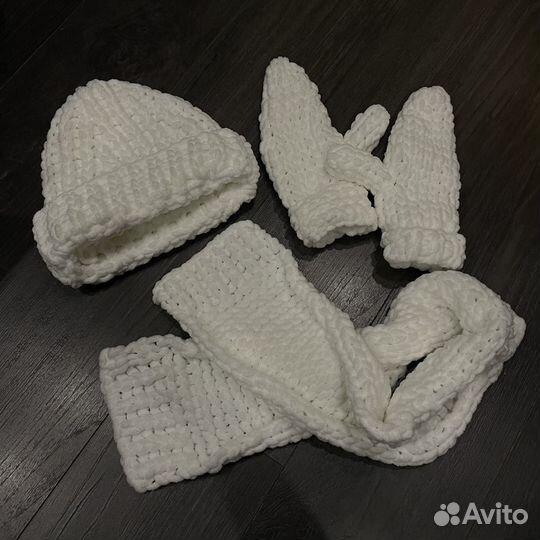 Шапка рукавицы шарф