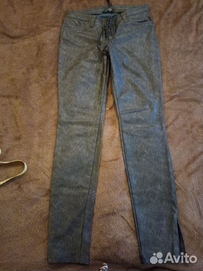 Брюки кожаные