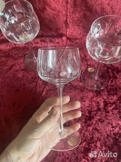 Фужеры бокалы богемия Чехословакия