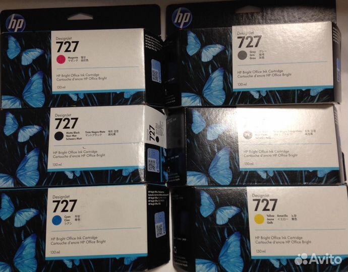 Комплект струйных картриджей нр 727. в3р19а