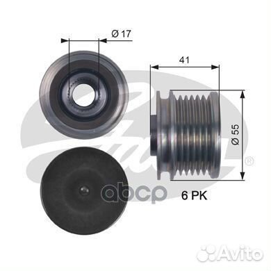 Шкив генератора 7789-10089 BMW OAP7115 Gates