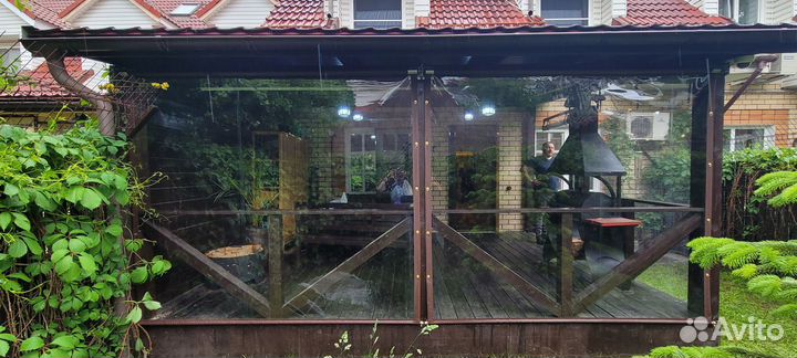 Мягкие окна прозрачные для беседки