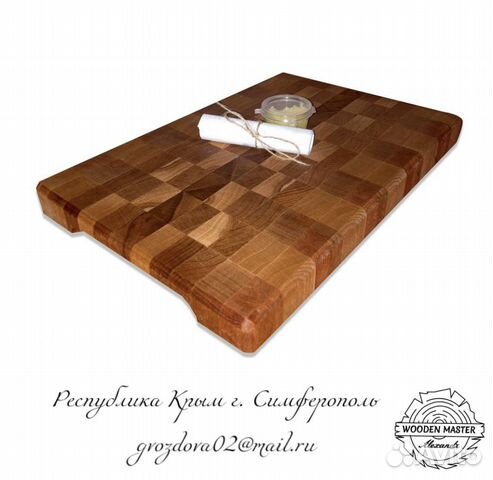 Торцевая разделочная доска дуб