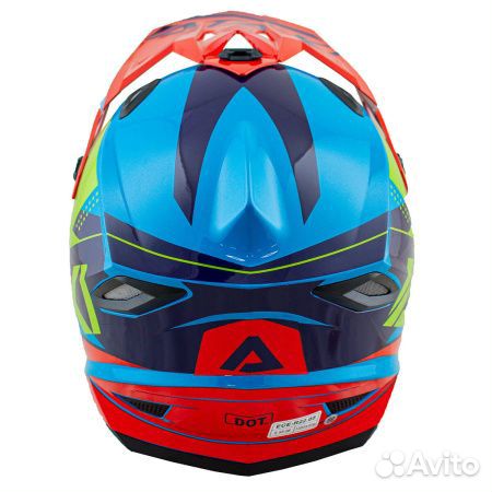 Шлем кроссовый ataki JK801 Splash(красный/синий)