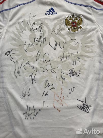 Футболка Adidas с автографами сборной России 2008