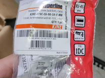 Hyperline kjne-8p8c-С6-90-sh-f-wh