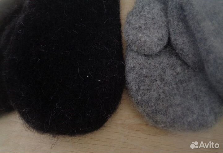 Варежки из натуральной шерсти