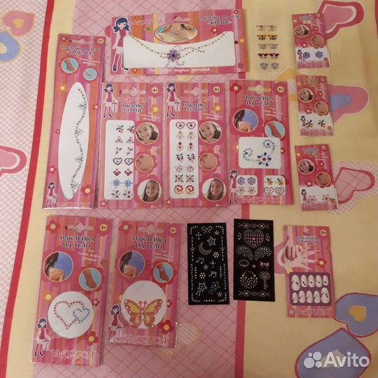Украшения. Наклейки на тело для девочек