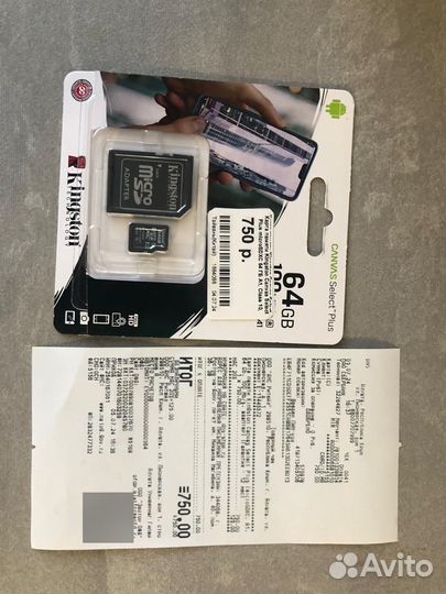 Карта памяти MicroSD 64