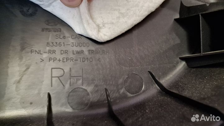 Kарта дверная (oбшивка) двери правая оригинал kia