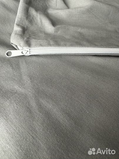 Комплект постельного белья из перкали, серое