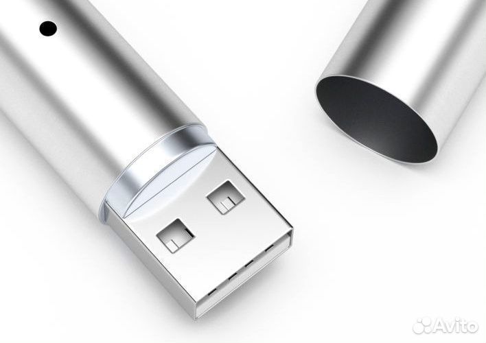 Лазерная указка 3в1 Фонарик USB+ красный луч