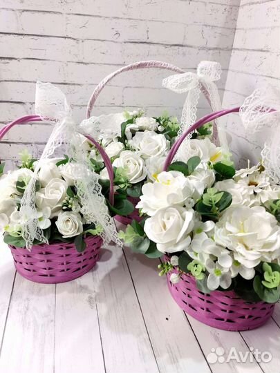 Корзина мыльных цветов