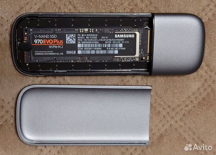 Внешний SSD диск 500 GB M2 NVMe Ugreen + Samsung