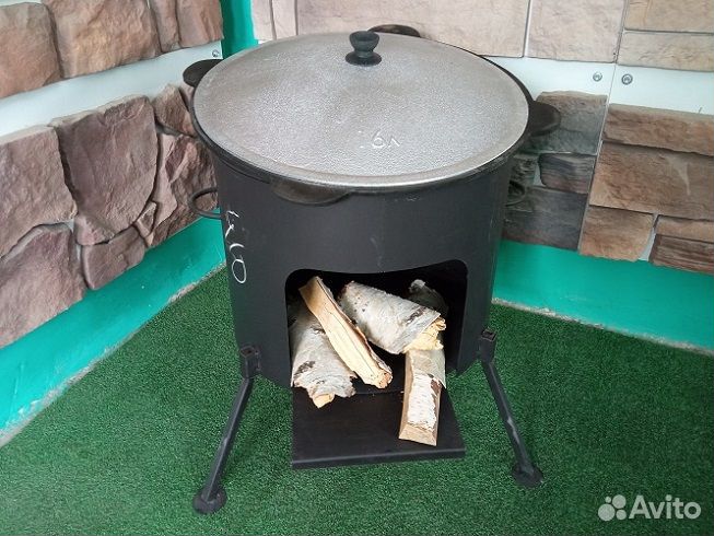 Печь с казаном 16 литров