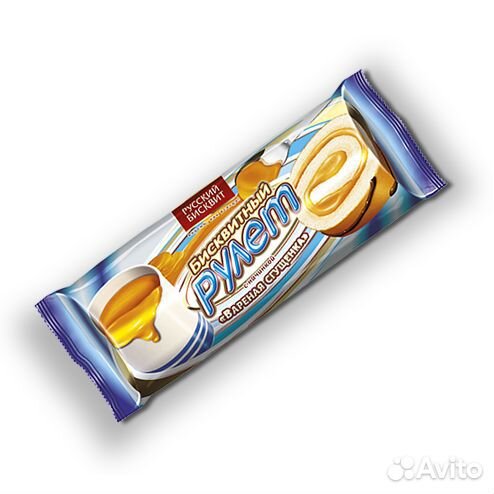 Рулет Русский Бисквит с начинкой Варёная сгущёнка