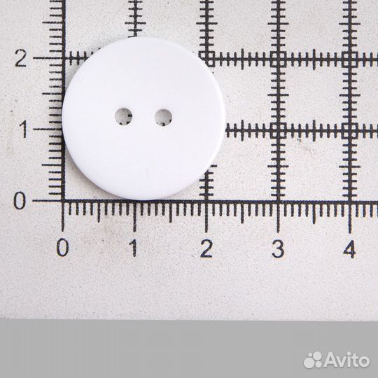 Белый Пуговица супатная 36L (23мм) 2 прокола, пластик (белый), 144 шт