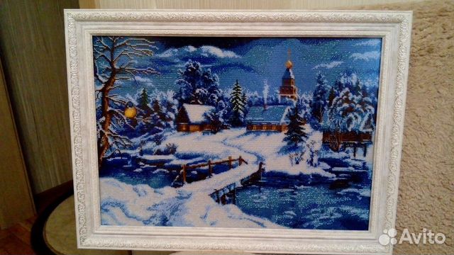 Картина вышита бисером