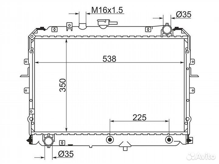 Радиатор охлаждения Мазда Бонго
