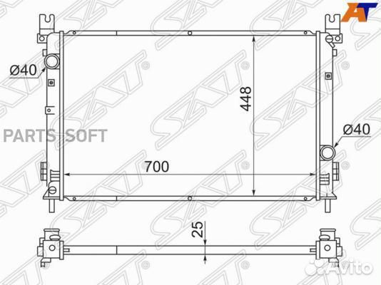 Радиатор охлаждения Крайслер Пацифика 04