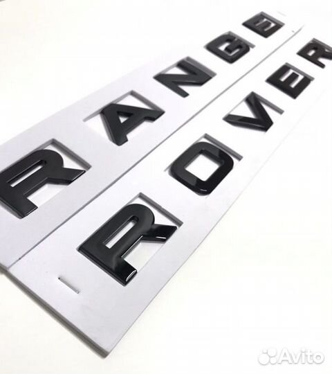 Надпись Range Rover черный глянец