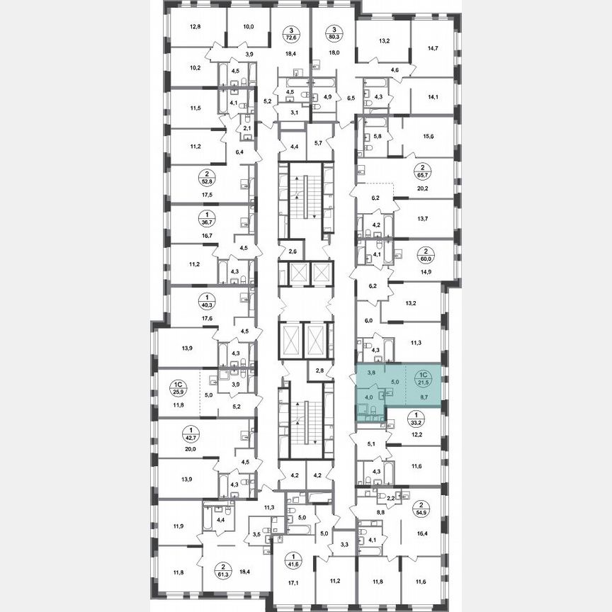Квартира-студия, 21,5 м², 15/20 эт.
