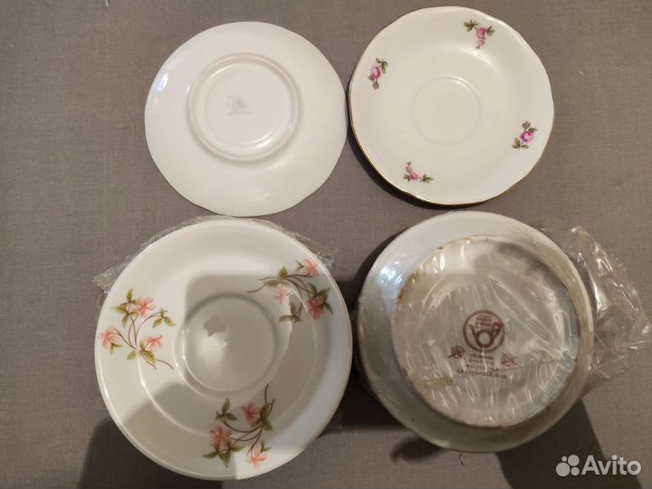 Тарелки СССР сервировочные гранёные стаканы