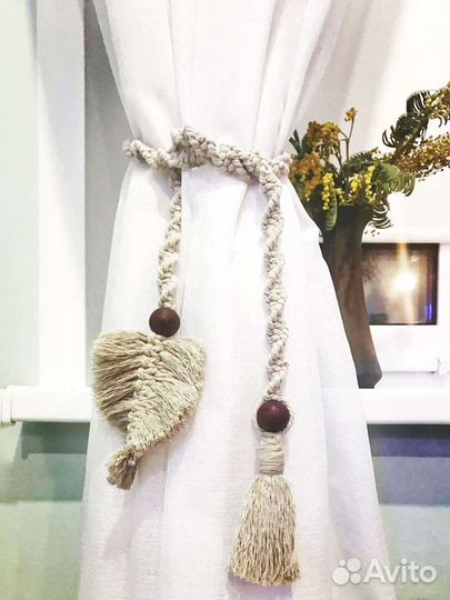 Подхваты для штор макраме