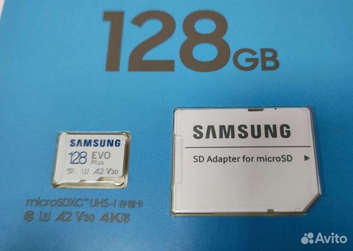 Карта памяти MicroSD Samsung Evo Plus 128 Gb