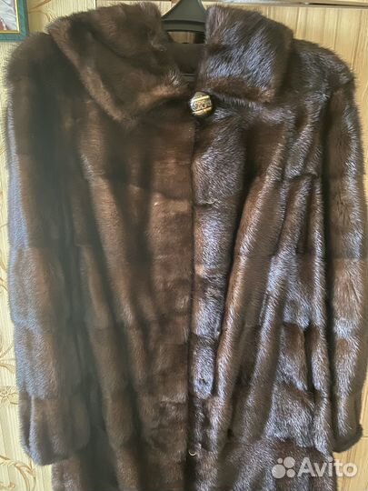 Шуба норковая с капюшоном