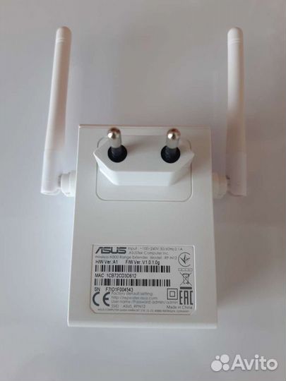 Повторитель беспроводного сигнала asus RP-N12