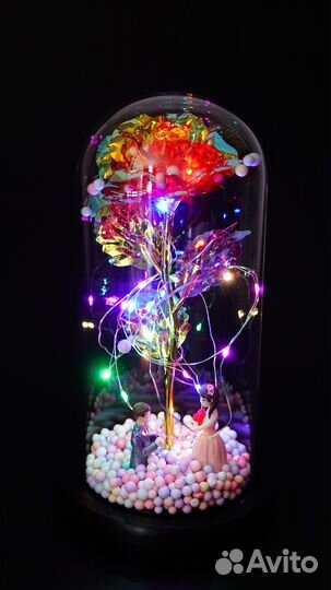 Ночник Роза подарок для влюблённых светильник