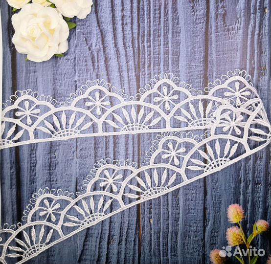 Кружево белое гипюр 4 см