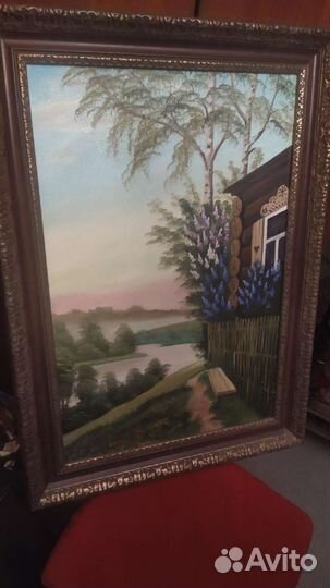 Шикарная картина маслом холст Старая