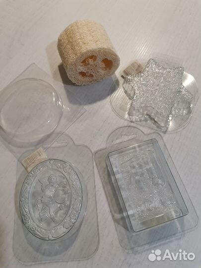 Формочки для изготовления мыла + люфа