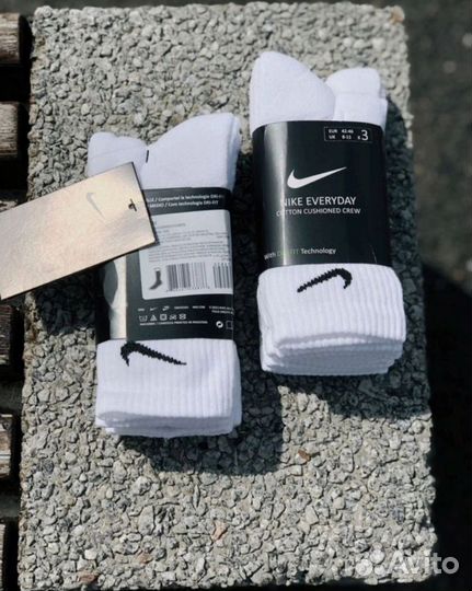 Носки nike высокие белые