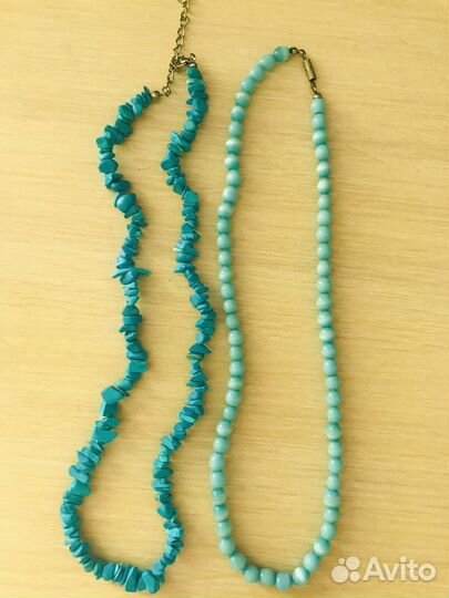 Нитки бус из натуральных камней