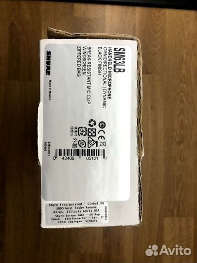 Микрофон shure SM63LB репортерский конденсаторный