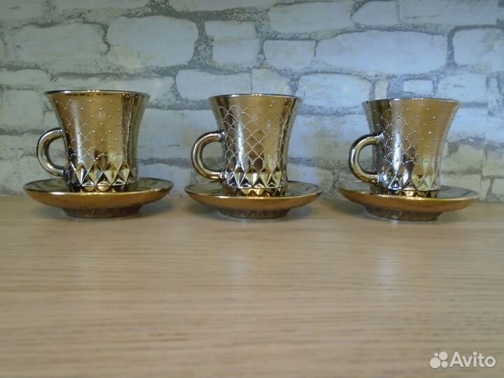 6 кофейных, чайных пар. 12 предметов. СССР