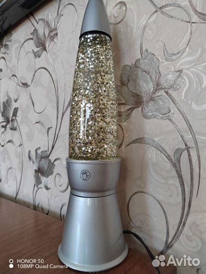 Светильник ночник с блестками