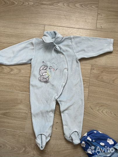 Теплые слипы-комбинезоны 68 74