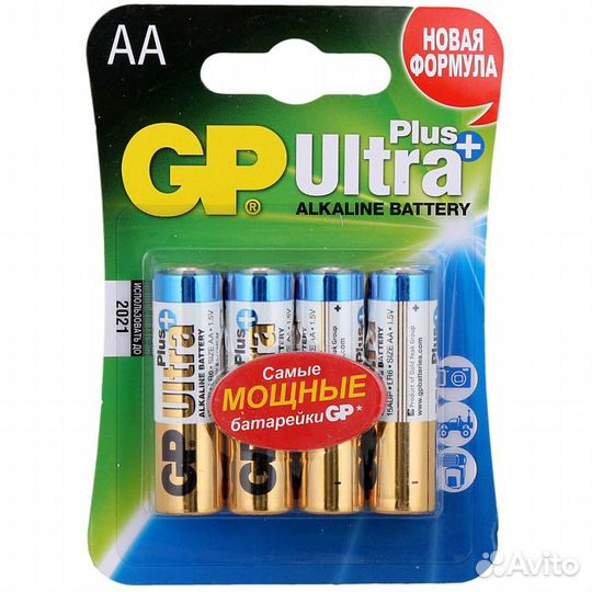 Батарейки GP Ultra Plus Alkaline AA (блистер, 4 ш