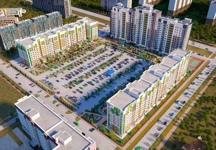 2-к. квартира, 60,7 м², 7/16 эт.