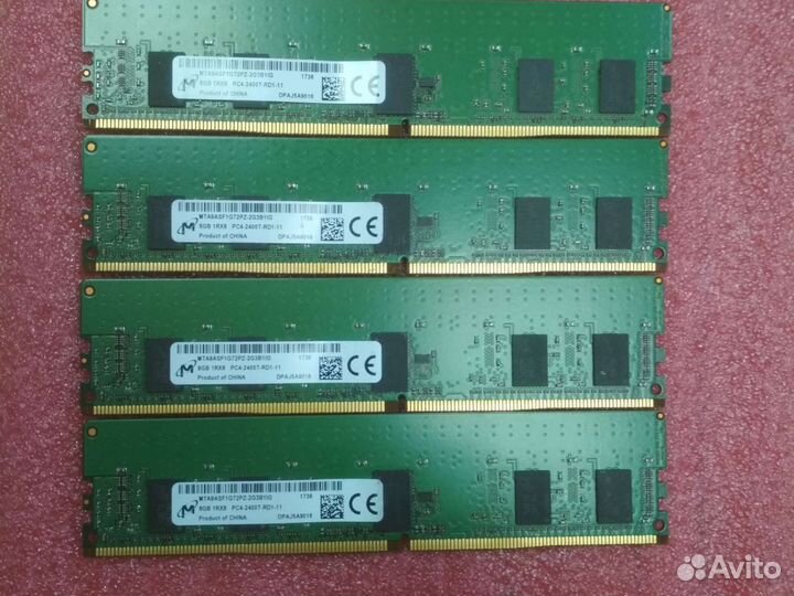 Озу 8gb DDR4 Micron mta9asf1g72pz-2G3B1 серверная