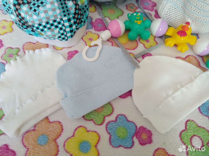 Детские шапочки летние от 0-3 мес