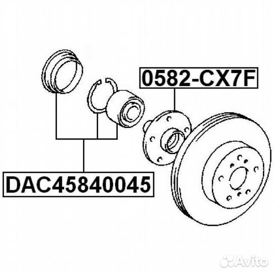 Подшипник ступ. перед toyota camry acv30/mcv30 03