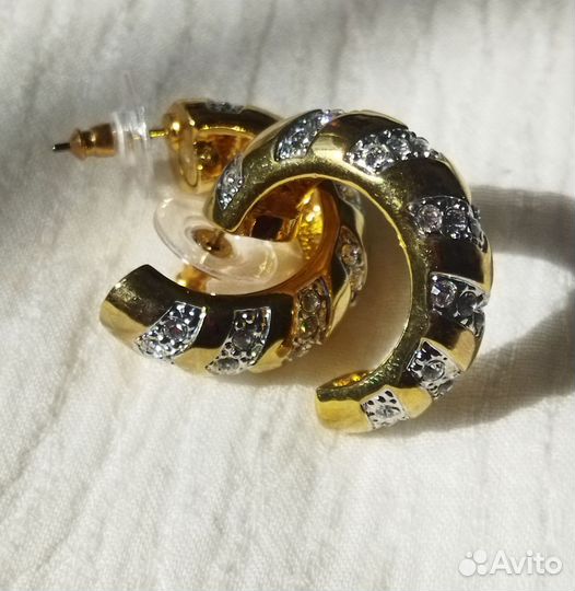 Серьги с кристалами swarovski