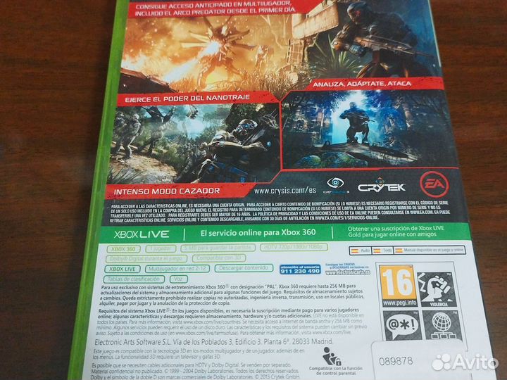 Crysis 3 hunter edition xbox 360 испанский язык