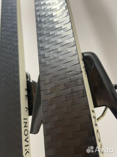 Детские лыжные ботинки, лыжи, палки, чехол inovik