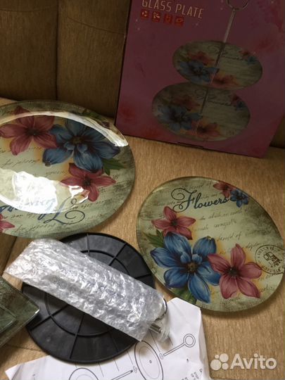 Набор посуды новый стекло